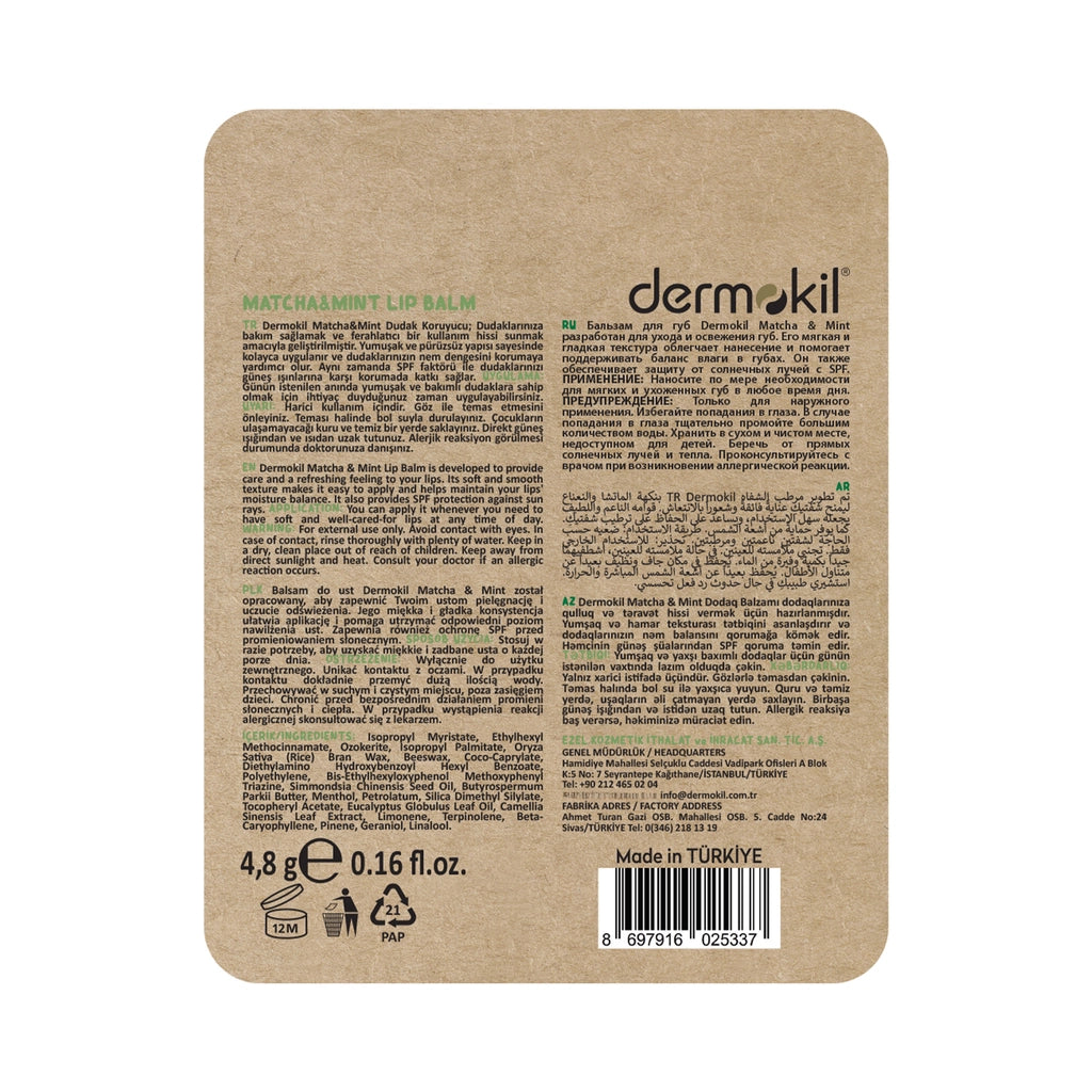 Dermokil Matcha Mint Lip Balm 4.8 gr
