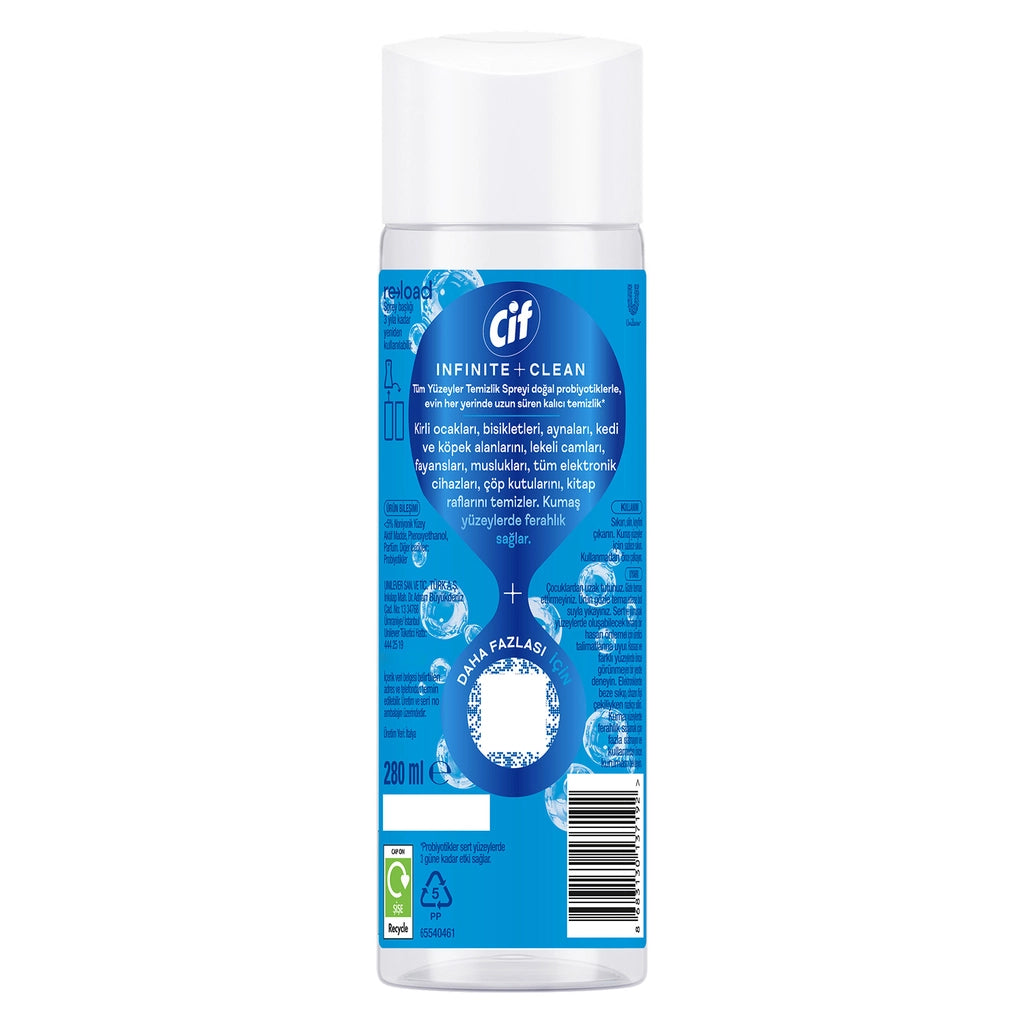 Cif Infinite Clean Cleaning Spray Refill Bottle Lotus 280 ml