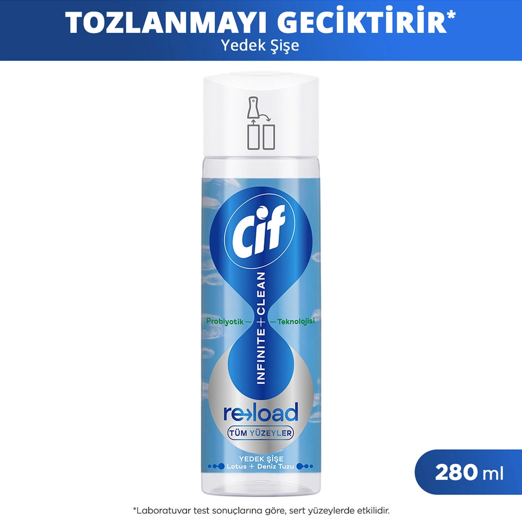 Cif Infinite Clean Cleaning Spray Refill Bottle Lotus 280 ml