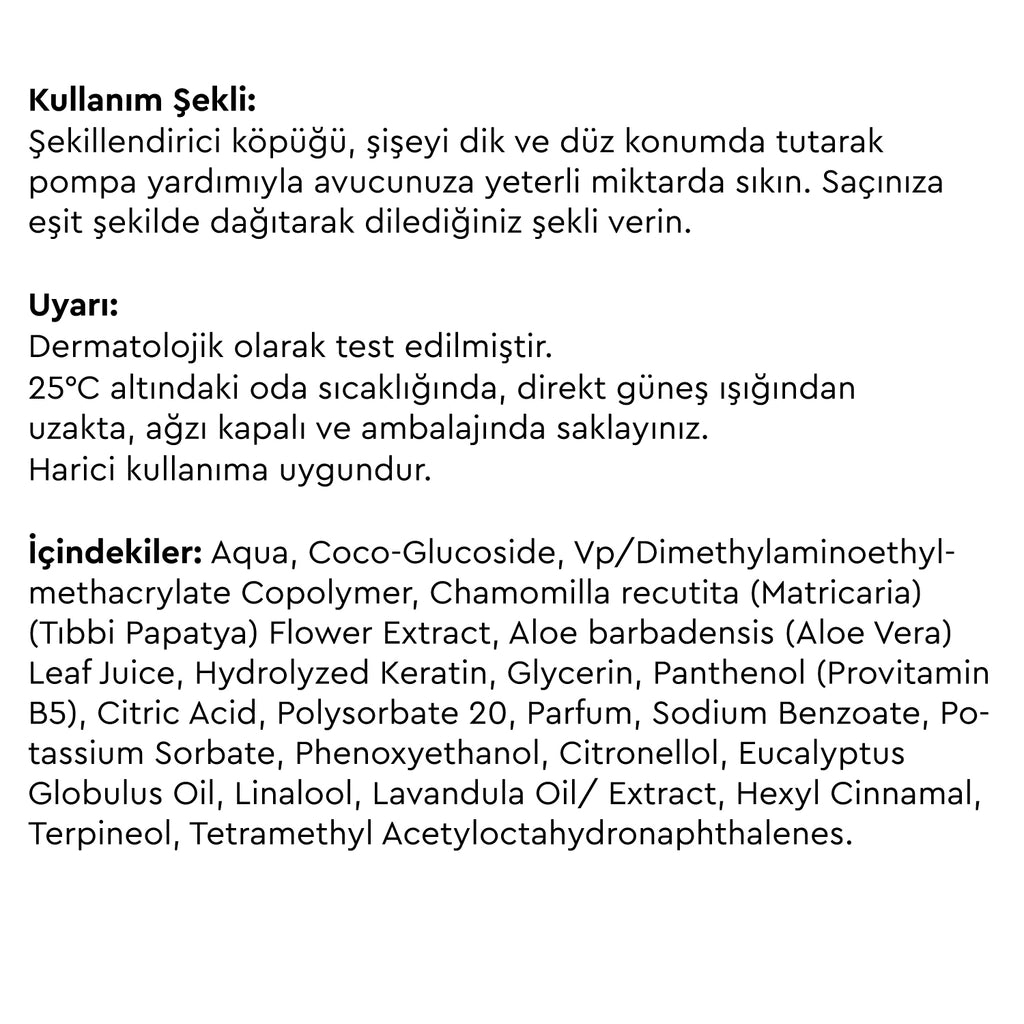 Otacı Botanics Herbal Styling Hair Mousse 150 ml (Soft &amp; Medium Hold)