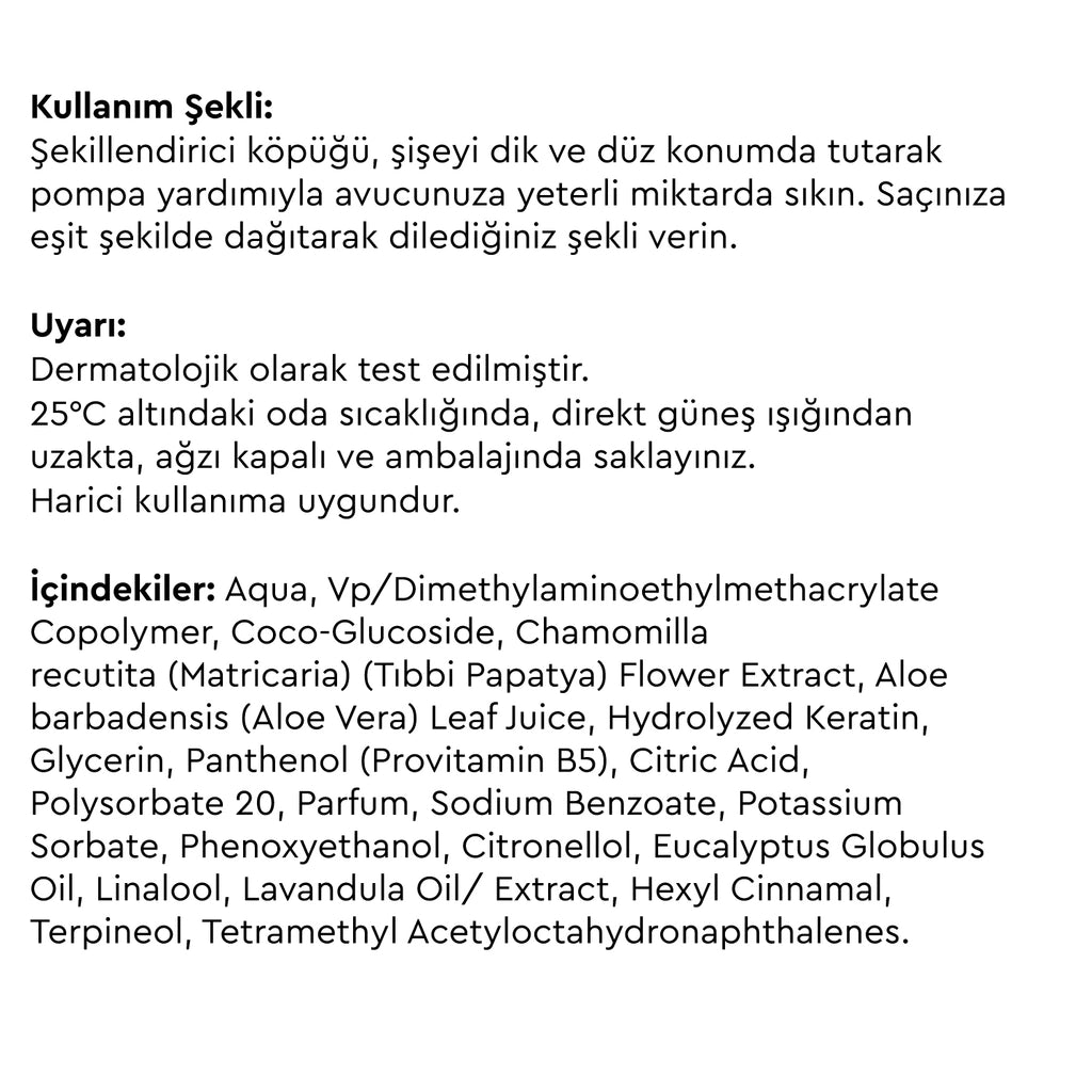 Otacı Botanics Herbal Styling Hair Mousse 150 ml (Medium &amp; Hard Hold)