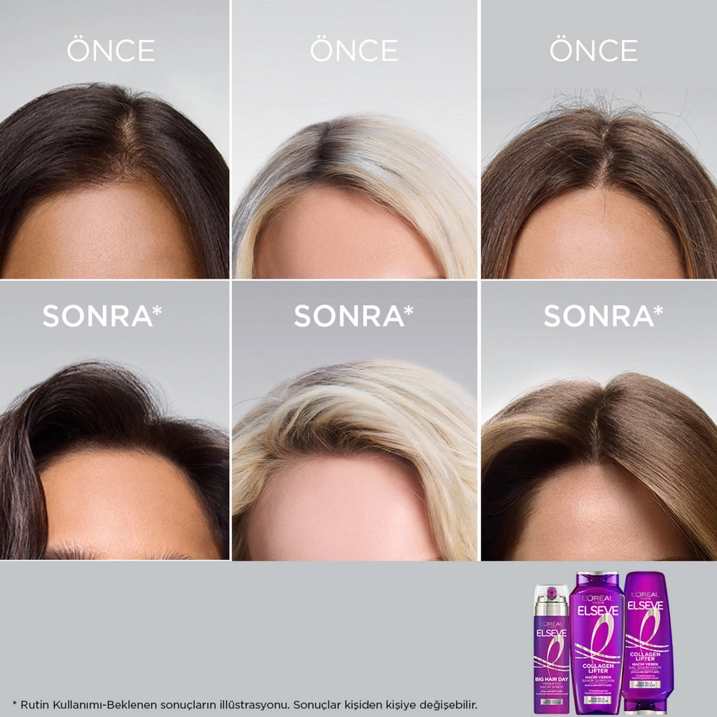 Loreal Paris Elseve Volumizing Hair Care Shampoo Containing Collagen Lifter (Collagen Peptides) 300 m