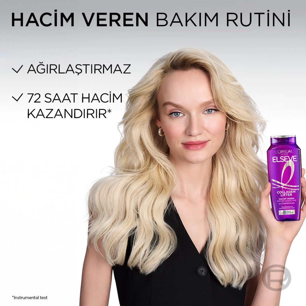 Loreal Paris Elseve Volumizing Hair Care Shampoo Containing Collagen Lifter (Collagen Peptides) 300 m