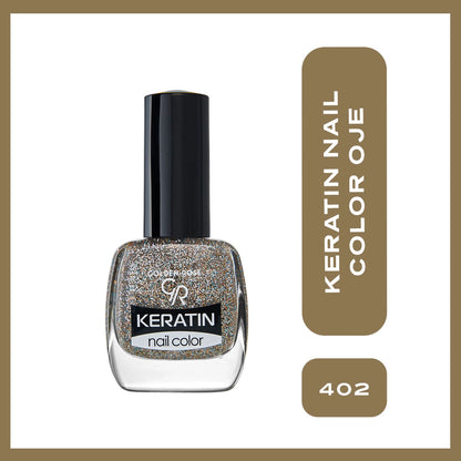 Golden Rose Keratin Glitter Nail Polish No: 414