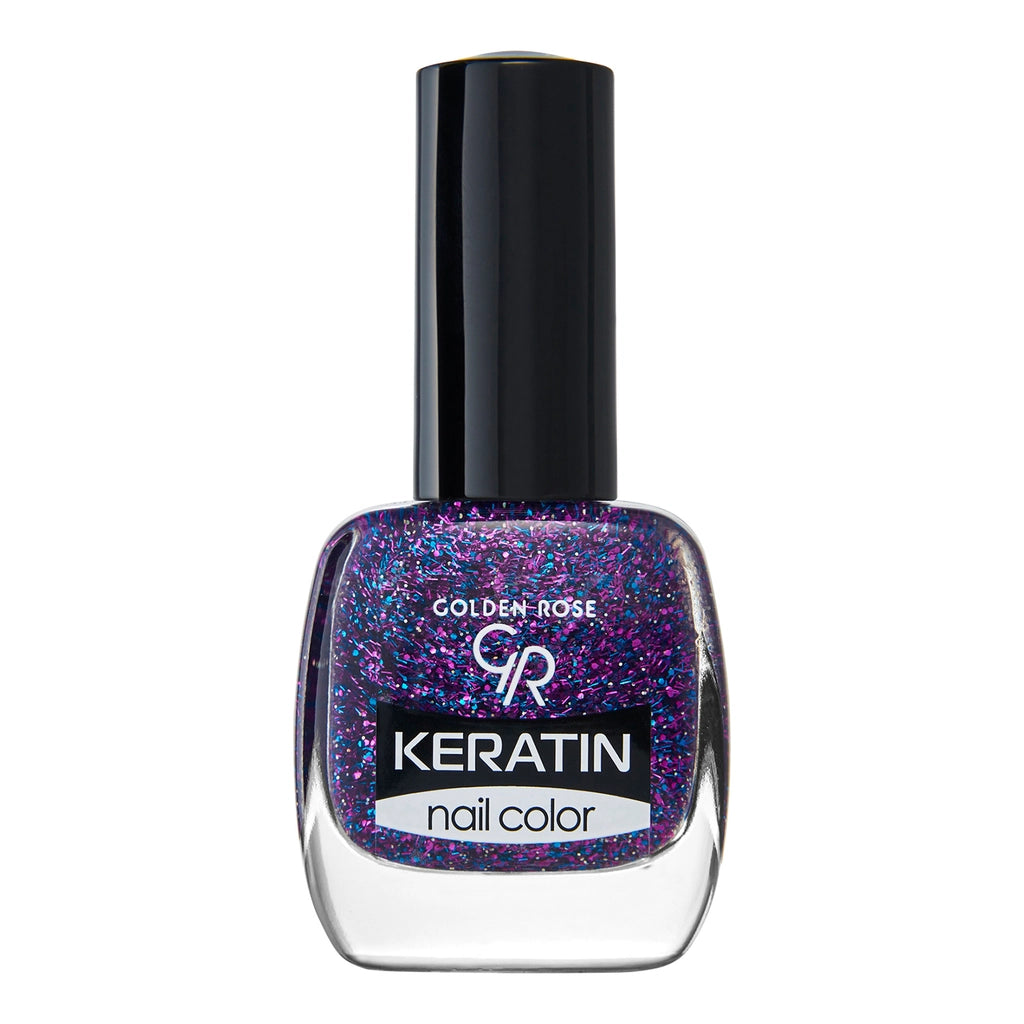 Golden Rose Keratin Glitter Nail Polish No: 414