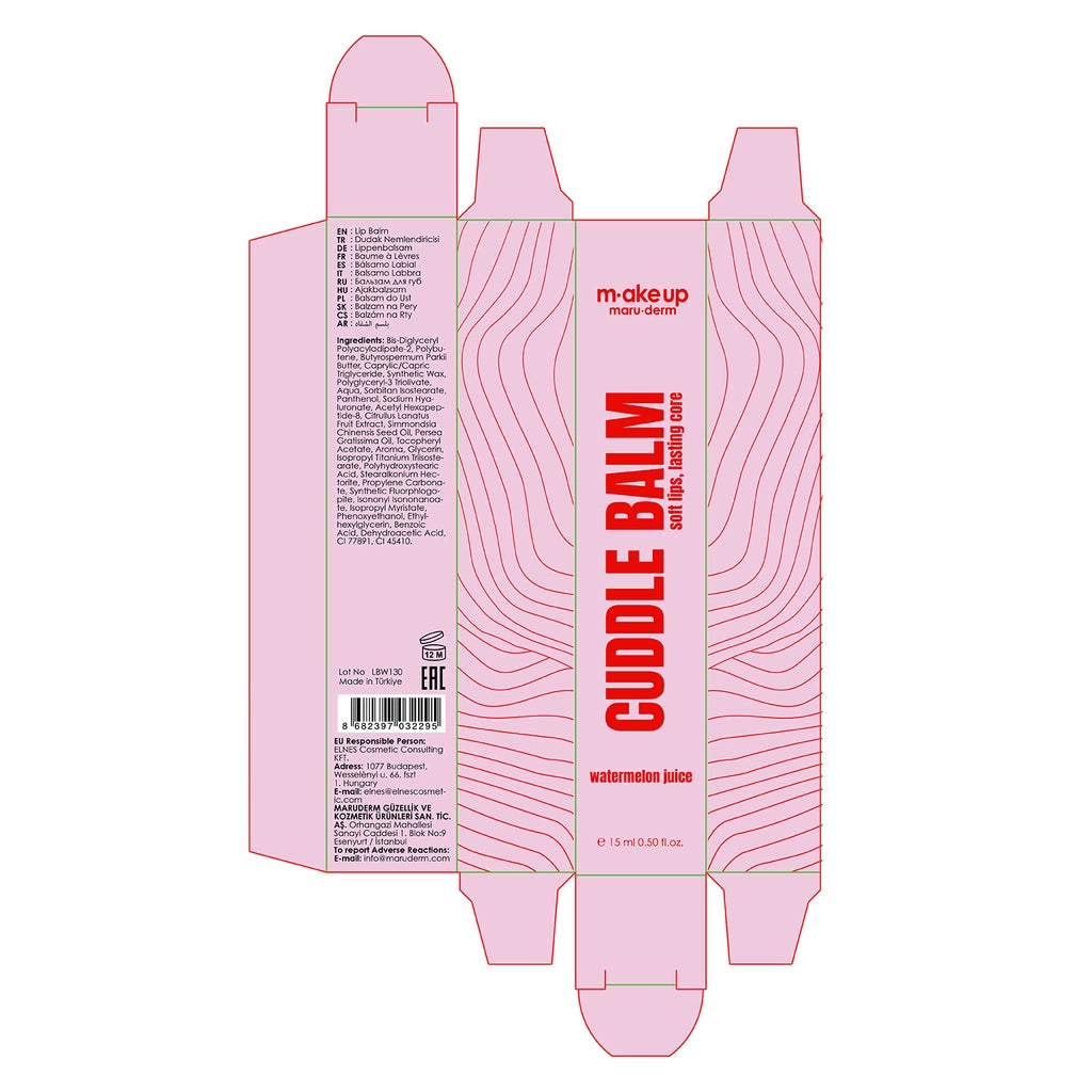 Maruderm Make Up Cuddle Balm Lip Balm Watermelon Juice