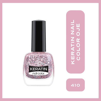 Golden Rose Keratin Glitter Nail Polish No: 414