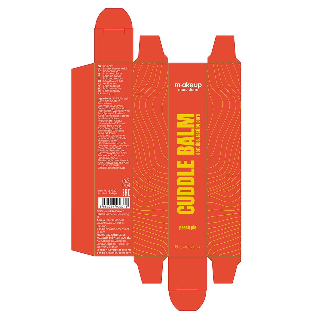 Maruderm Make Up Cuddle Balm Lip Balm Peach Pie
