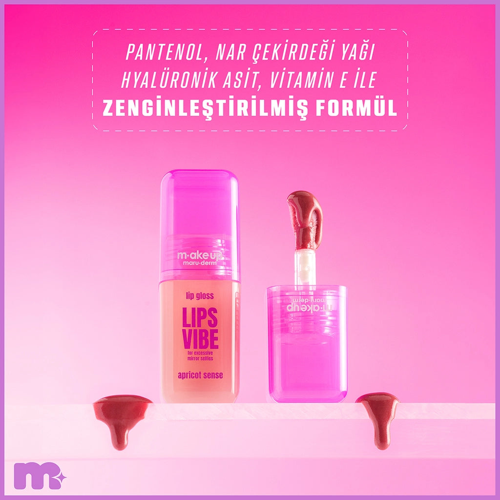 Maruderm Make Up Lips Vibe Lip Gloss Apricot Sense