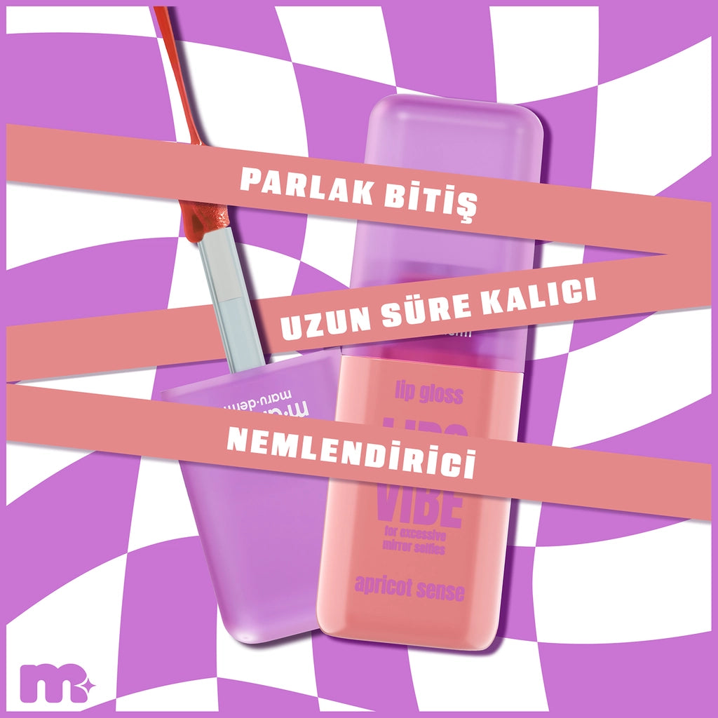 Maruderm Make Up Lips Vibe Lip Gloss Apricot Sense