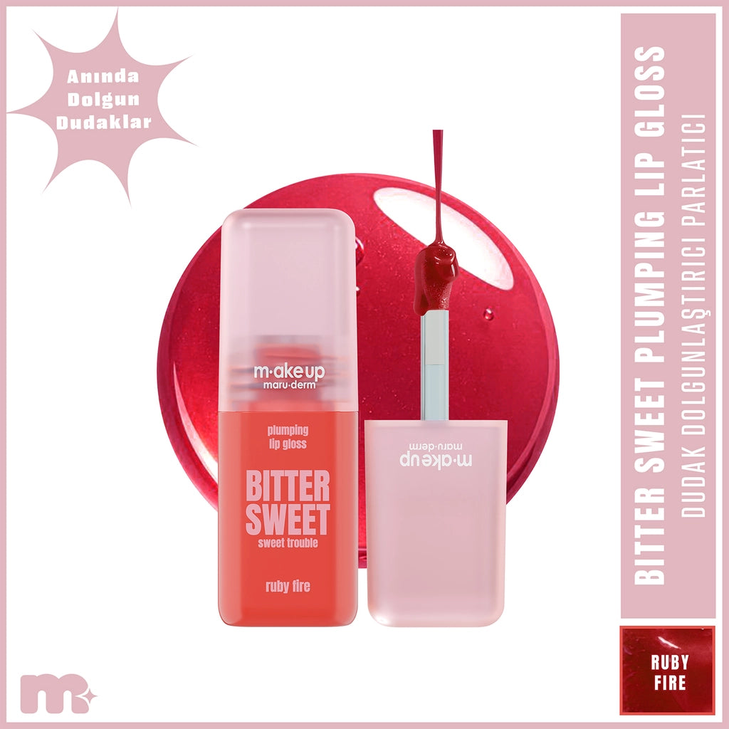 Maruderm Make Up Plumping Bitter Sweet Lip Gloss Flamingo
