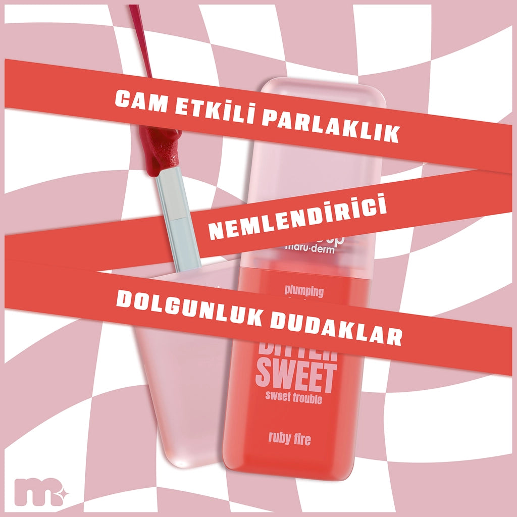 Maruderm Make Up Plumping Bitter Sweet Lip Gloss Ruby Fire