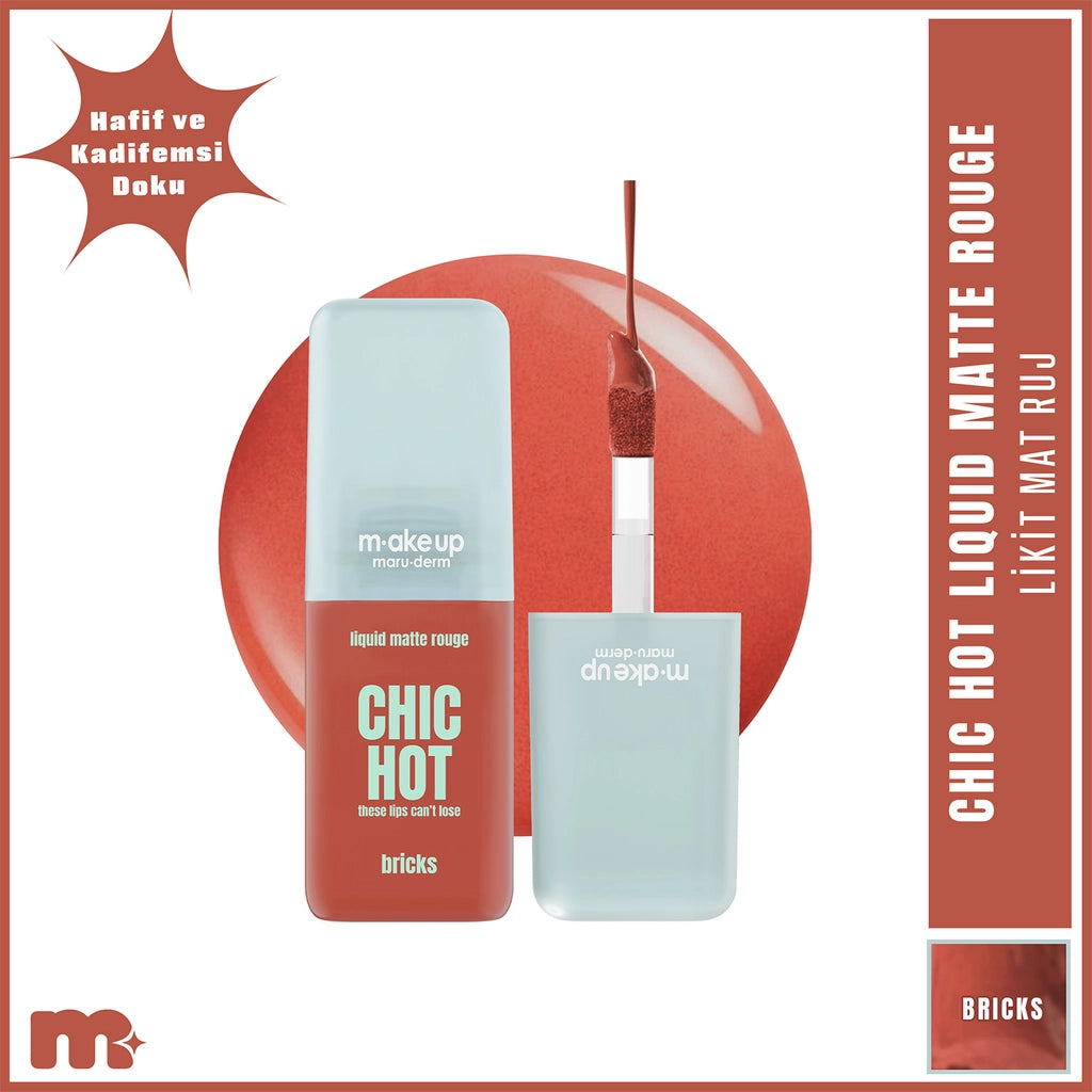 Maruderm Make Up Chic Hot Liquid Matte Lipstick Dusky Pink