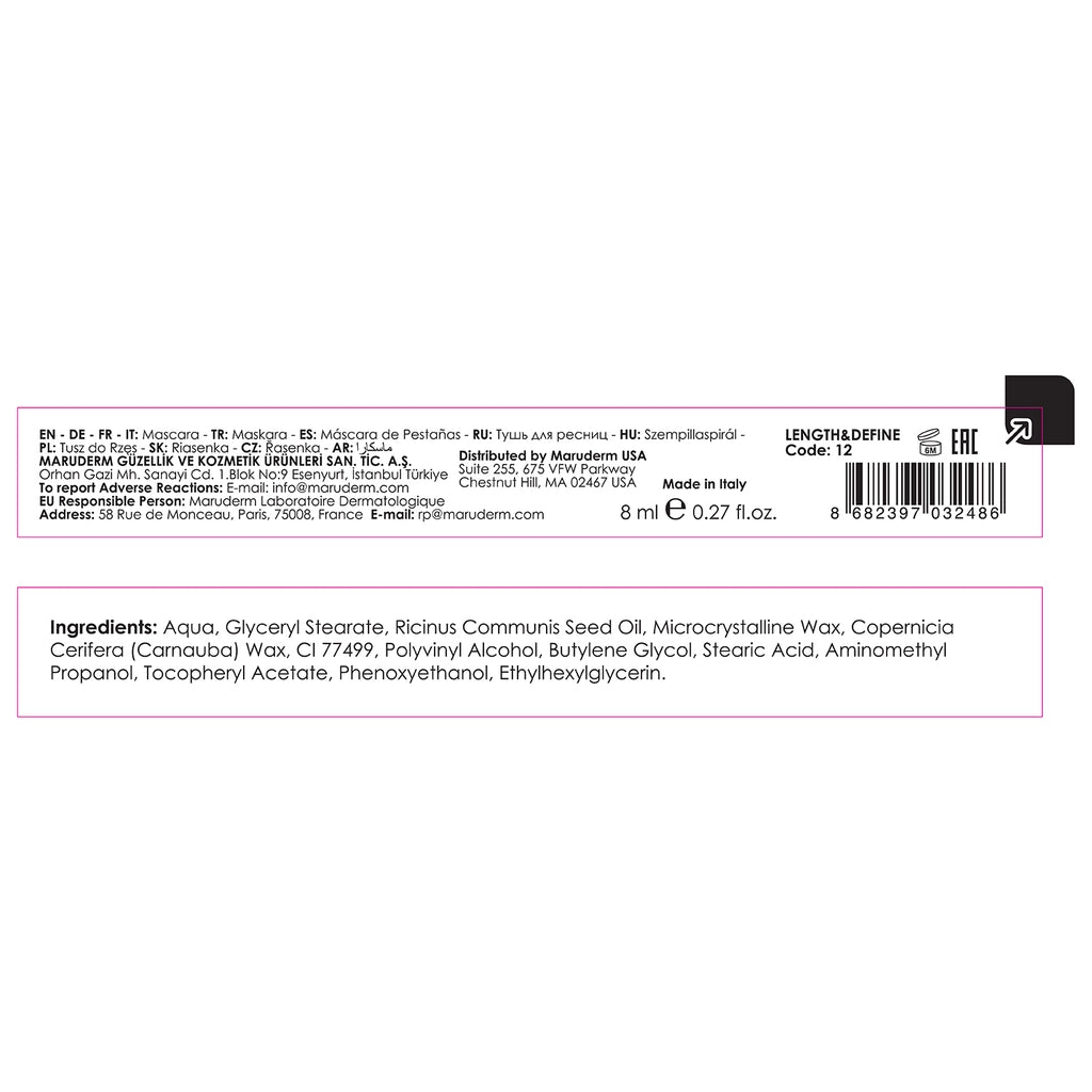 Maruderm Make Up Magnetic Eyes Mascara Lenght &amp; Define (Black)