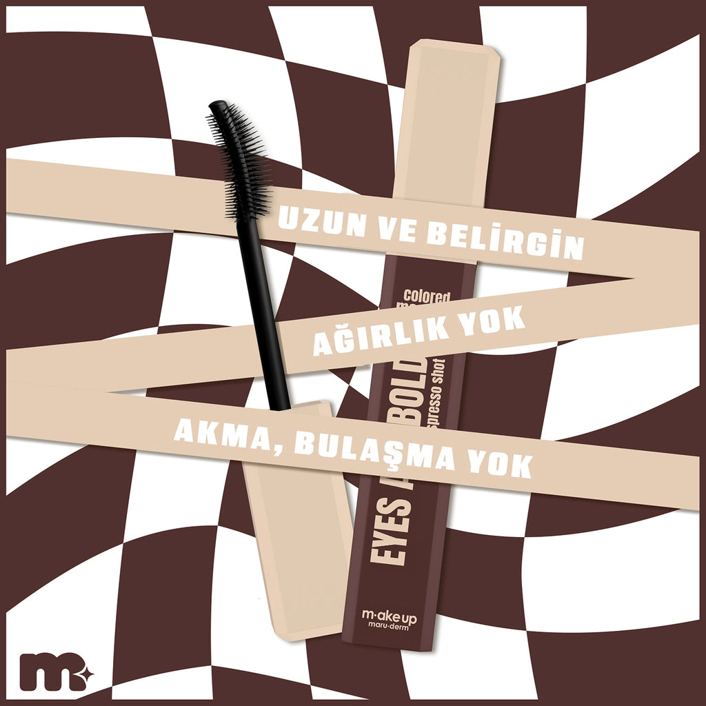 Maruderm Make Up Eyes Are Bold Colored Mascara Espresso Shot (Brown)