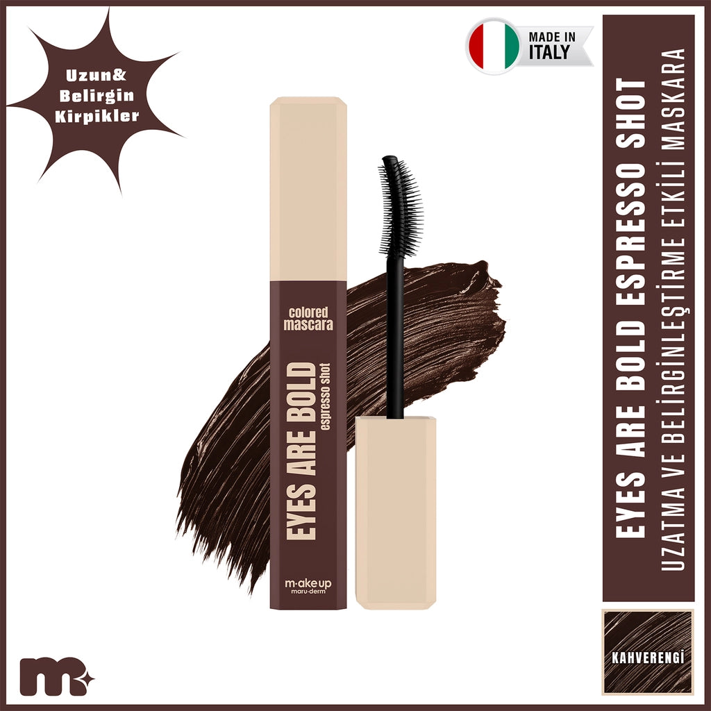 Maruderm Make Up Eyes Are Bold Colored Mascara Espresso Shot (Brown)
