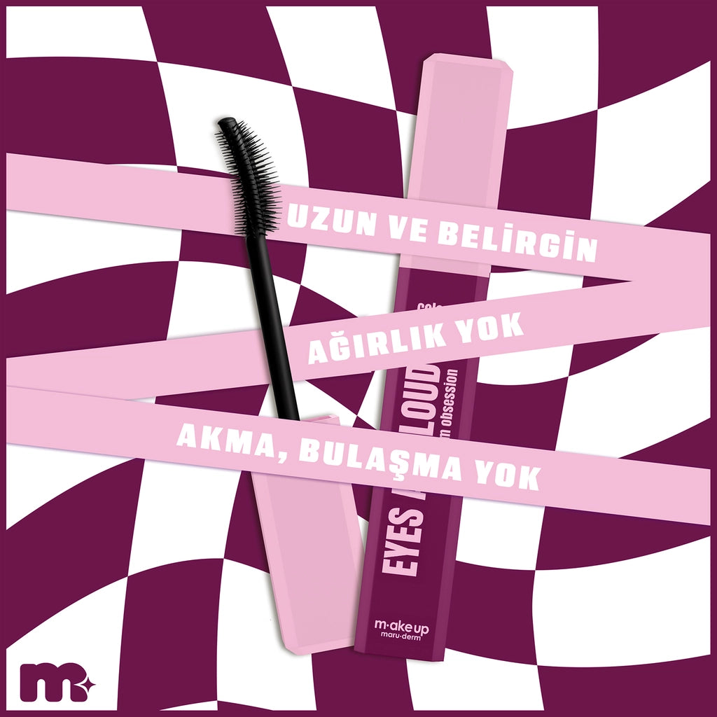 Maruderm Make Up Eyes Are Loud Colored Mascara Plum Obsession
