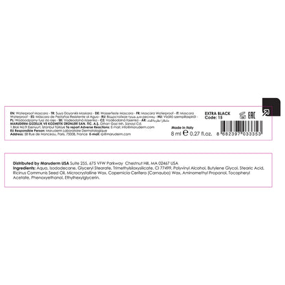 Maruderm Make Up Magnetic Eyes Waterproof Mascara (Extra Black)