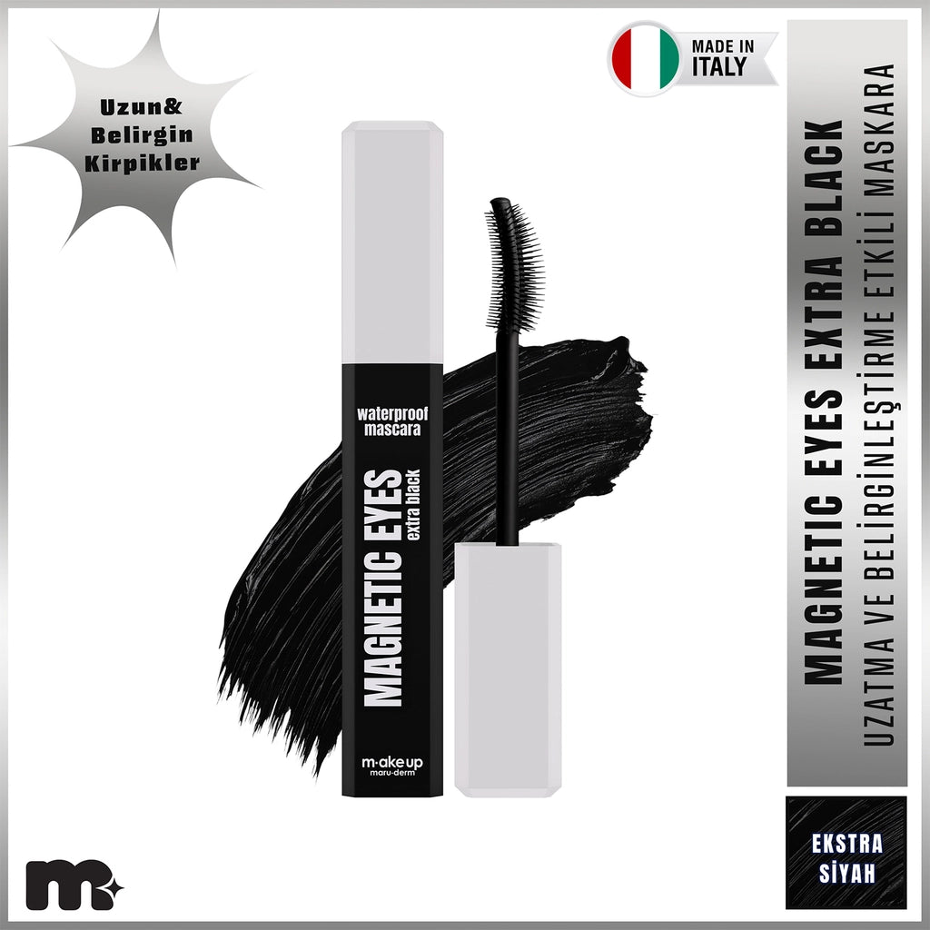 Maruderm Make Up Magnetic Eyes Waterproof Mascara (Extra Black)
