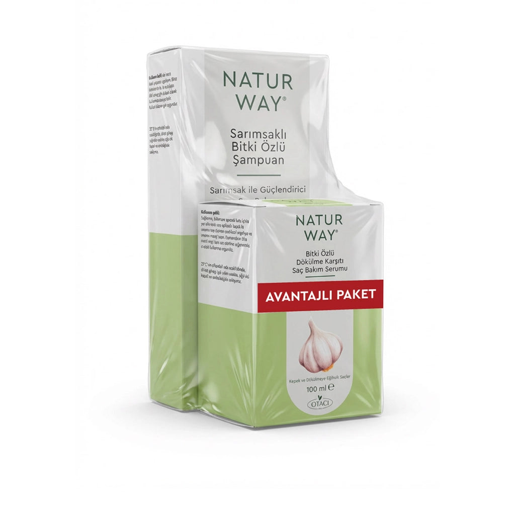 Otacı Naturway Garlic Extract Anti-Hair Care Set (Shampoo 500 ml + Serum 100 ml)