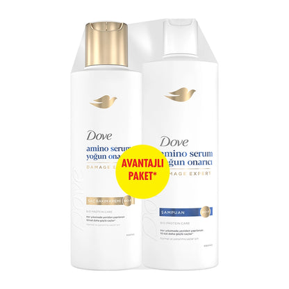 Dove Amino Serum Intensive Repair Shampoo 375 ml + Hair Care Conditioner 200 ml