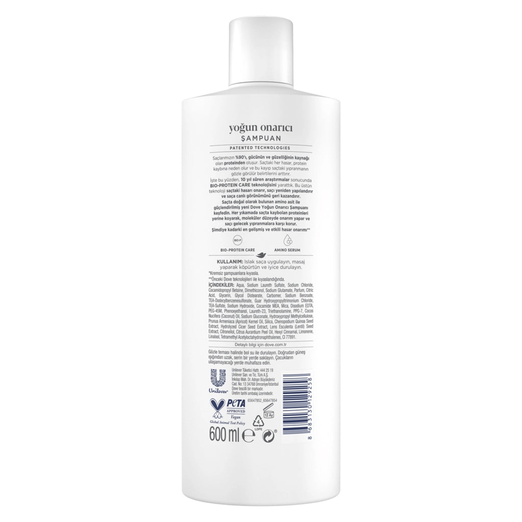 Dove Amino Serum Intensive Repair Shampoo 600 ml