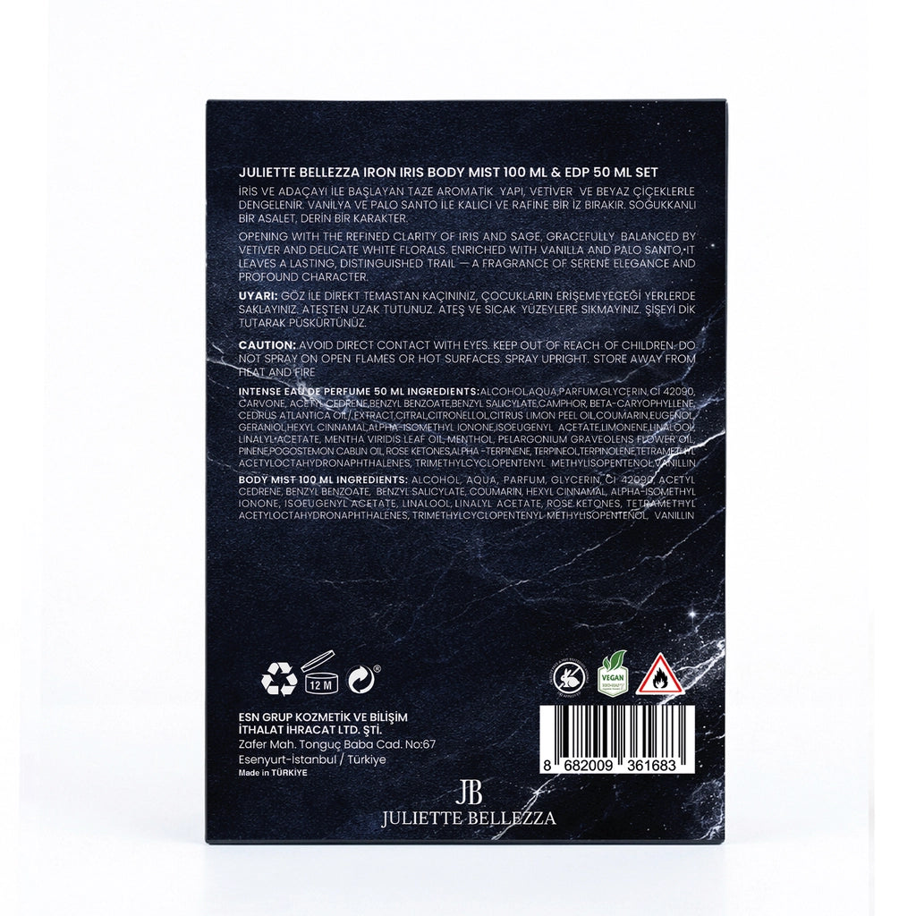 Juliette Bellezza Iron Iris Mystic Duo EDP Men&