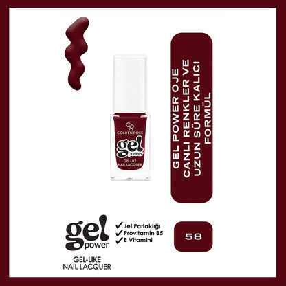 Golden Rose Power Gel Like Nail Nail Polish No: 72