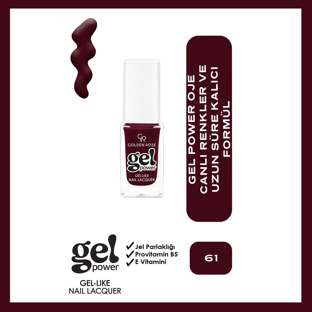 Golden Rose Power Gel Like Nail Nail Polish No: 08