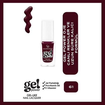 Golden Rose Power Gel Like Nail Nail Polish No: 09