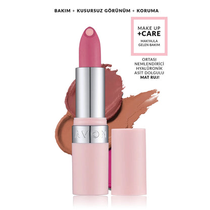 Avon Make Up +Care Hydramatic Matte Lipstick Siren Red