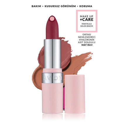 Avon Make Up +Care Hydramatic Matte Lipstick Siren Red