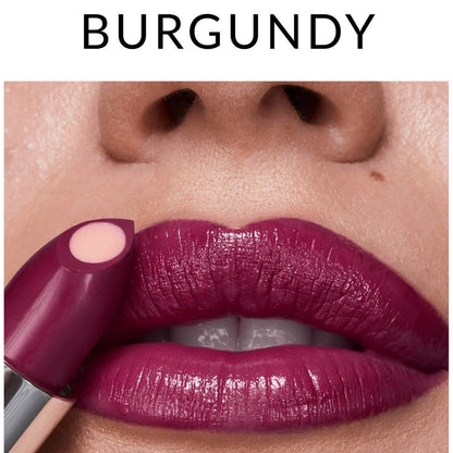Avon Make Up +Care Hydramatic Shine Lipstick with Hyaluronic Acid Burgundy