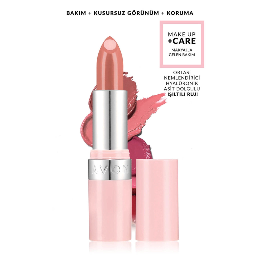 Avon Make Up +Care Hydramatic Shimmer Lipstick Peach