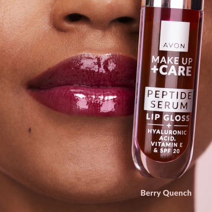 Avon Make Up +Care Peptide Containing Serum Gloss SPF20 Lip Gloss Berry Quench