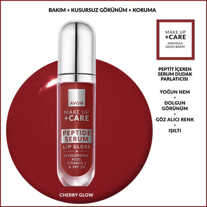 Avon Make Up +Care Peptide Containing Serum Gloss SPF20 Lip Gloss Berry Quench