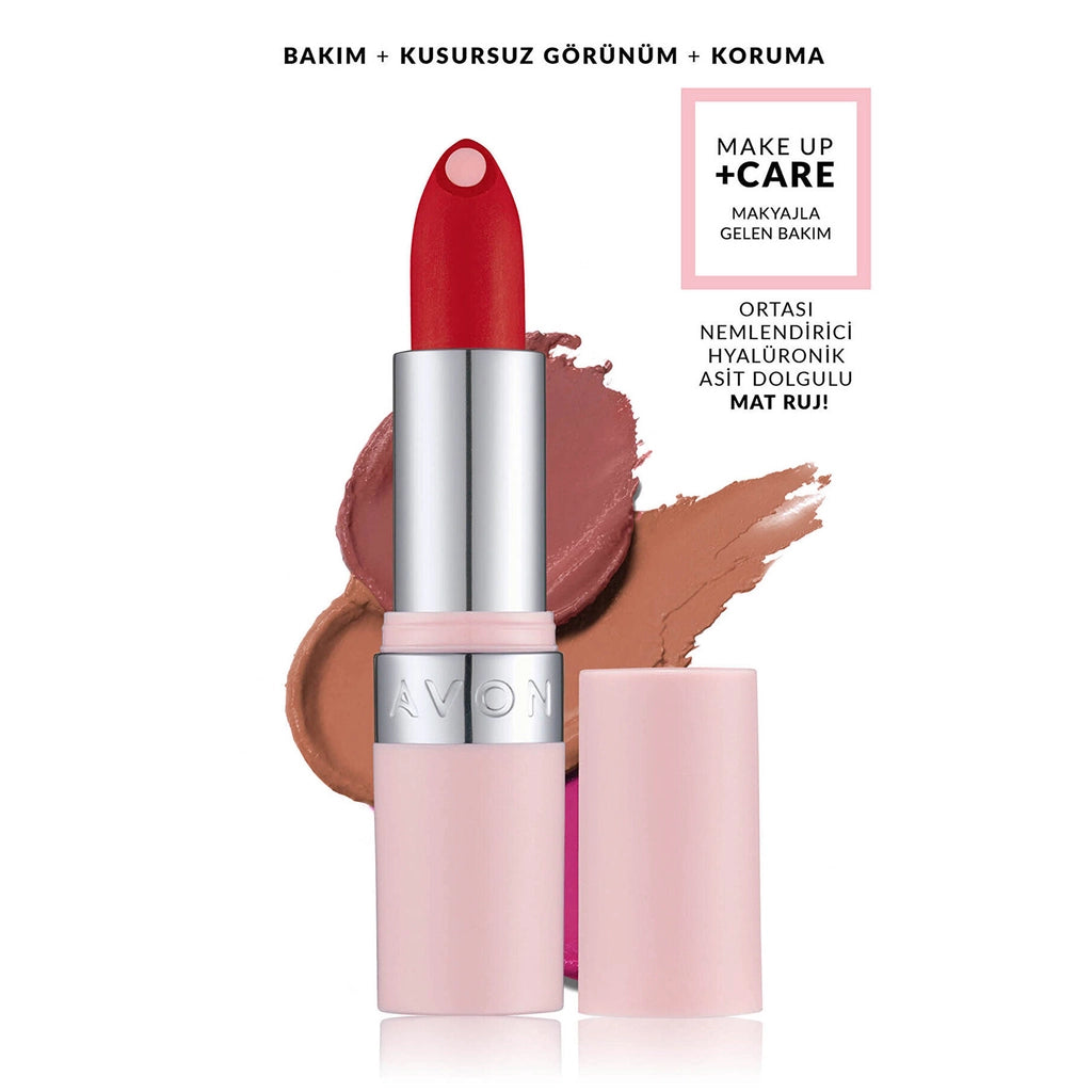 Avon Make Up +Care Hydramatic Matte Lipstick Siren Red