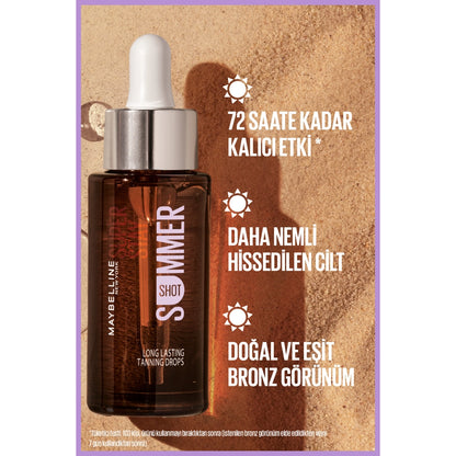Maybelline New York Summer Shot Drops with Long Lasting Bronzing Effect 30 ml