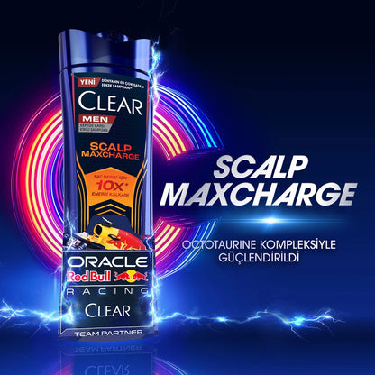 Clear Men Effective Shampoo Against Dandruff Scalp Maxcharge Oracle Red Bull Racing 330 ml