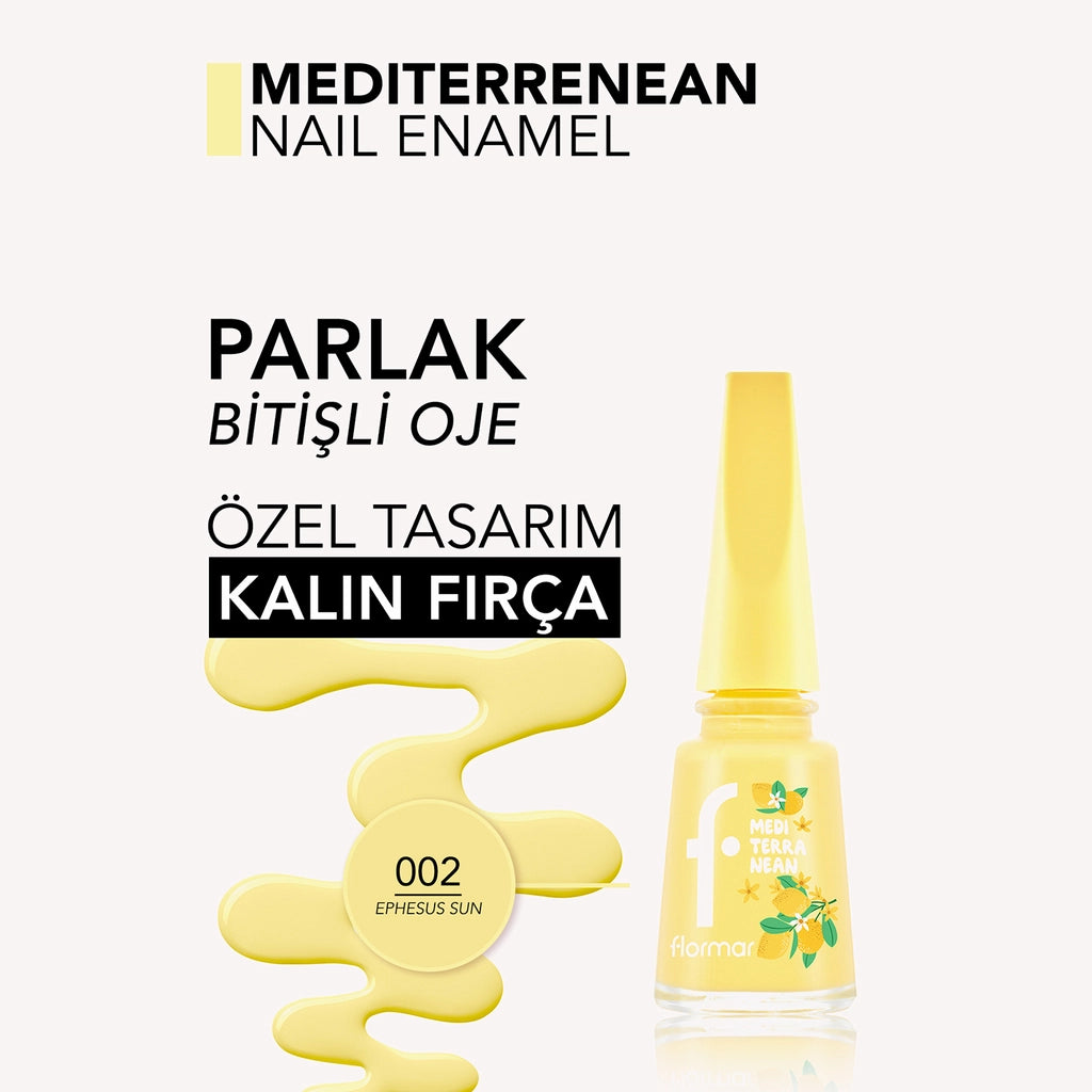 Flormar Mediterranean Intense Pigment Shiny Finish Nail Polish 002 Ephesus Sun