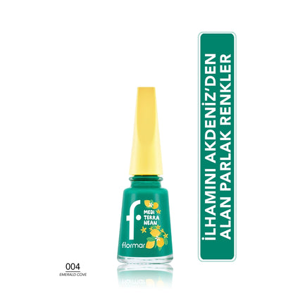 Flormar Mediterranean Intense Pigment Shiny Finish Nail Polish 006 Mare Blue