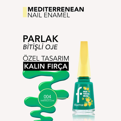 Flormar Mediterranean Intense Pigment Shiny Finish Nail Polish 004 Emerald Cove