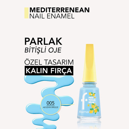 Flormar Mediterranean Intense Pigment Shiny Finish Nail Polish 005 Aegean Breeze