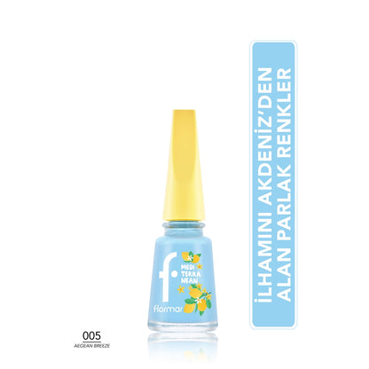 Flormar Mediterranean Intense Pigment Shiny Finish Nail Polish 010 Mediterranean Rose