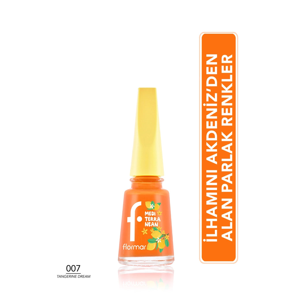 Flormar Intense Mediterranean Pigment Glossy Finish Nail Polish 008 Sunset Coral