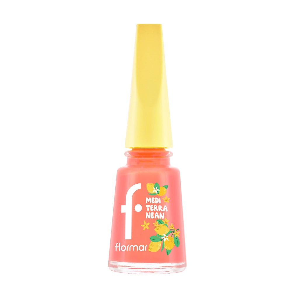 Flormar Intense Mediterranean Pigment Glossy Finish Nail Polish 008 Sunset Coral