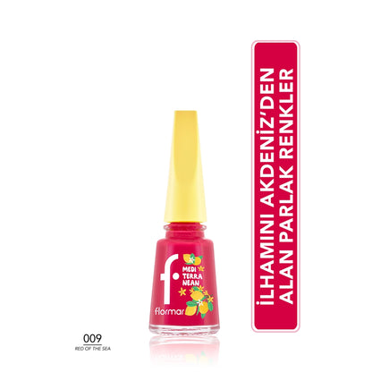 Flormar Mediterranean Intense Pigment Shiny Finish Nail Polish 012 Flamingo Fiesta
