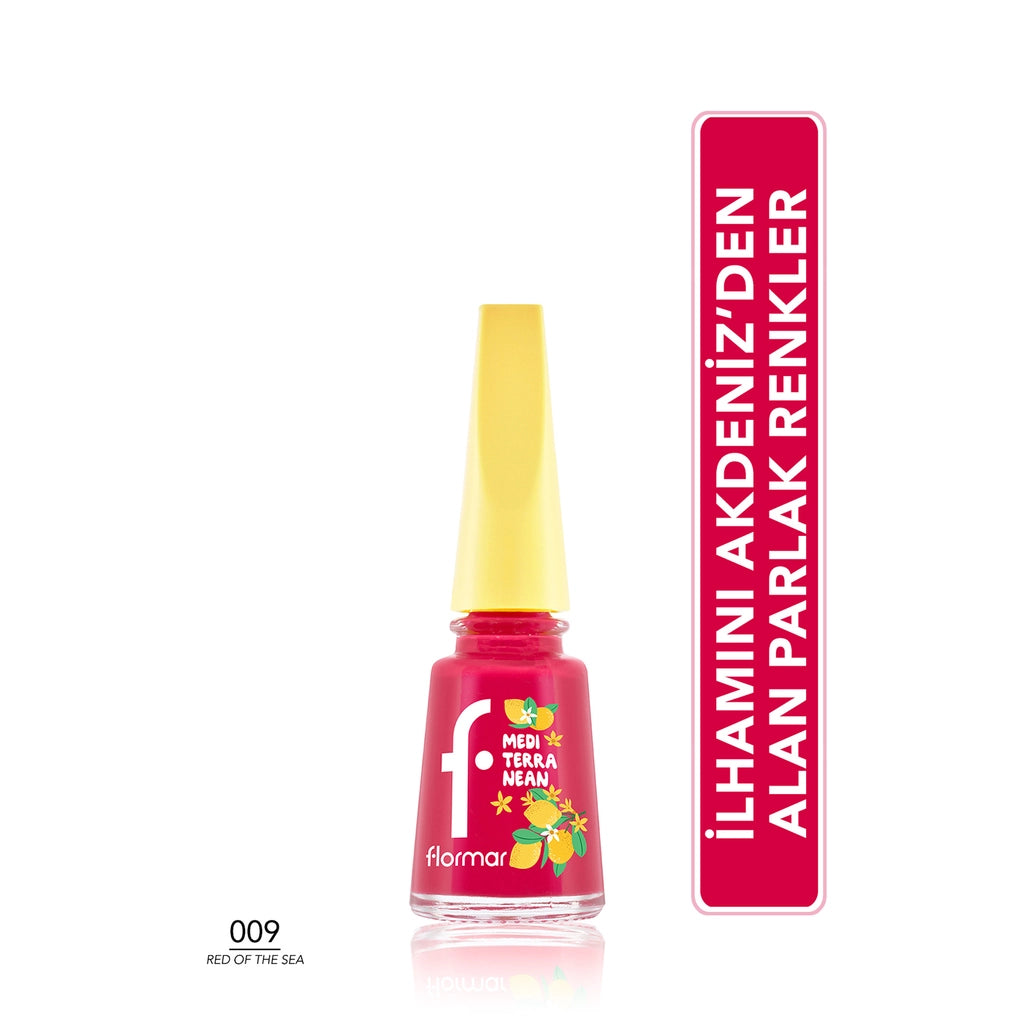 Flormar Mediterranean Intense Pigment Shiny Finish Nail Polish 009 Red of the Sea