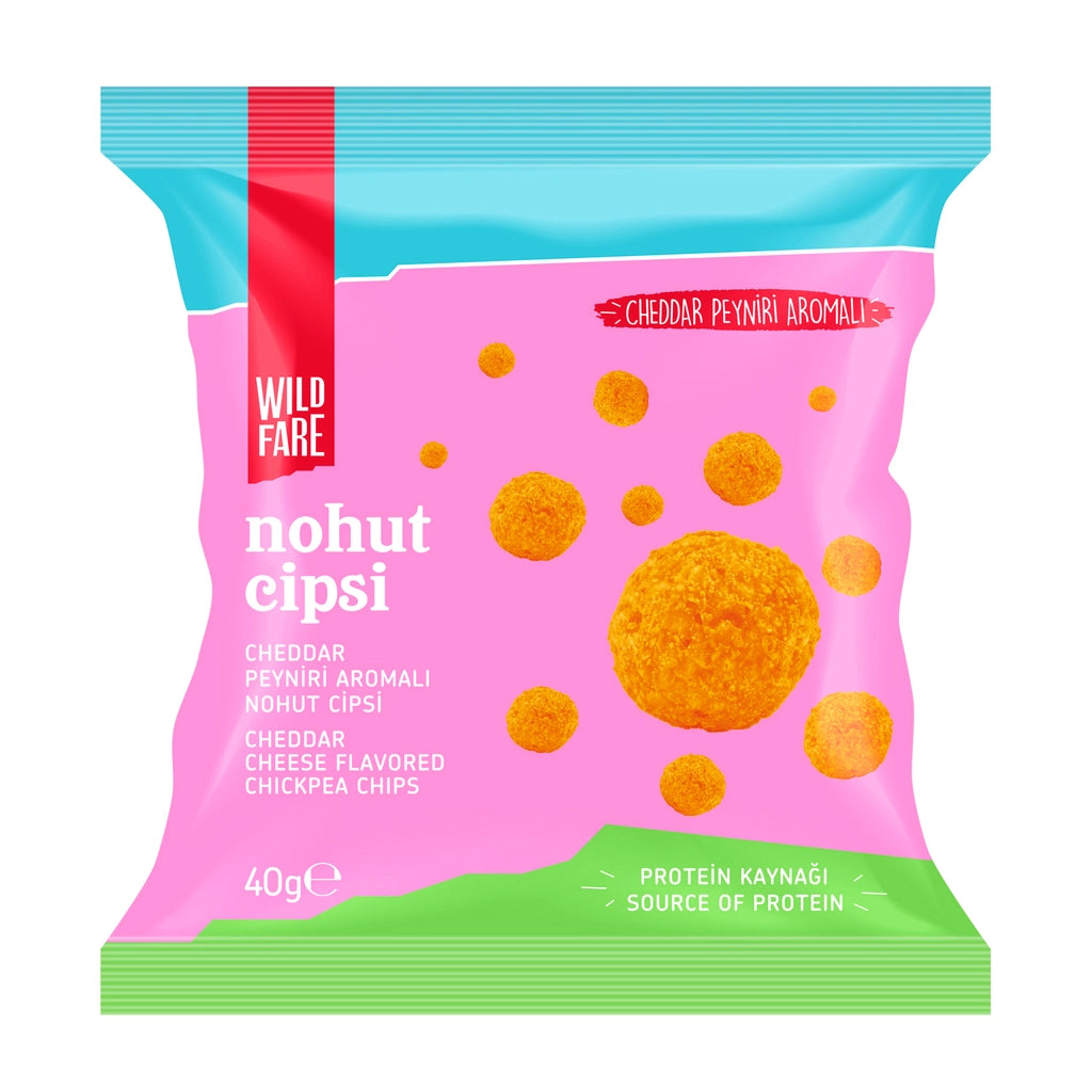Wildfare Cheddar Cheese Flavored Chickpea Chips 40 gr