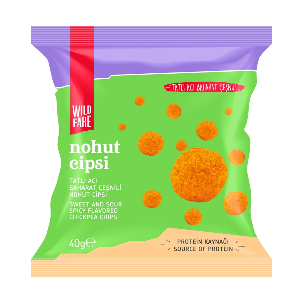 Wildfare Chickpea Chips with Sweet Hot Spice Seasoning 40 gr